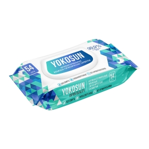 YokoSun Антибактериальные влажные салфетки 54 шт